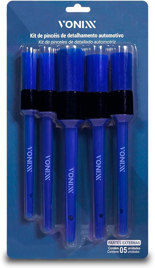 KIT 5 PINCEIS DETALHAMENTO - EXTERNO