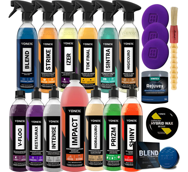 Kit Premium Limpeza Automotiva Lavagem Produtos Vonixx